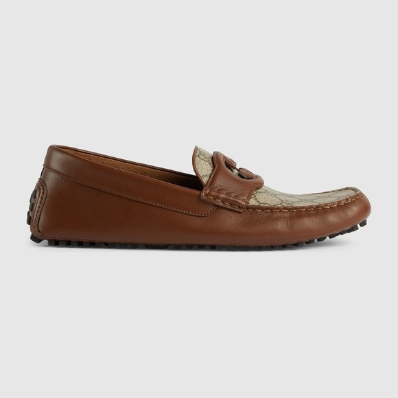 Gucci Mens Interlocking G Calf Moccasin Loafers! - Picture 1 of 5